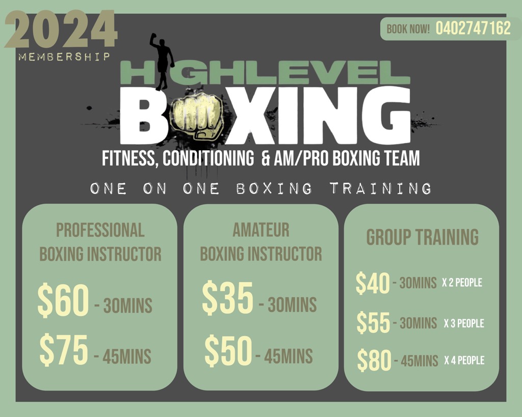 One on One Boxing Training Prices and Rates